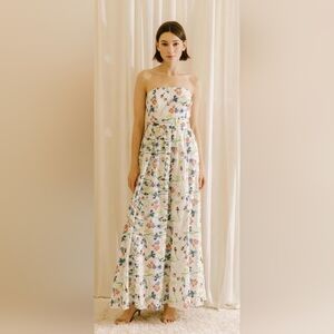 NWT Storia Floral Eyelet Maxi Dress